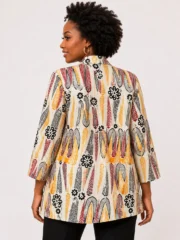African Print Ankara Pattern Blazer Jacket for Women - Image 2