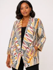 African Print Ankara Pattern Blazer Jacket for Women